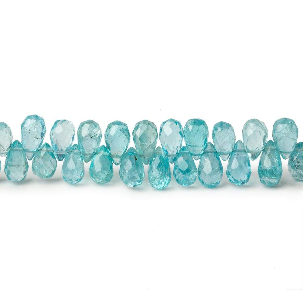 4x3-5x4mm Pool Water Blue Apatite Faceted Tear Drop Beads 8 inch 104 pieces (ONLINE ORDER ONLY)