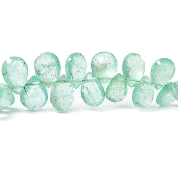 6x4-9x5mm Colombian Emerald Faceted Pears 7.75 inch 68 beads AAA (ONLINE ORDER ONLY)