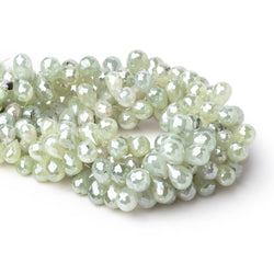 6x5-12x6mm Mystic Prehnite Faceted Tear Drop Beads 8 inch 65 pieces (ONLINE ORDER ONLY)
