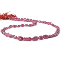 6x5-17x8mm Burmese Ruby plain nugget beads 19.5 inch 59 pieces (ONLINE ORDER ONLY)
