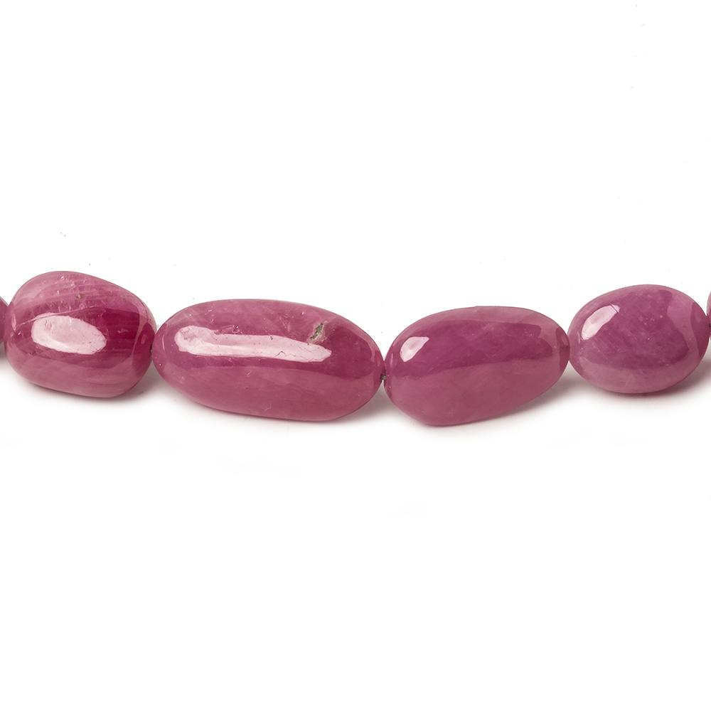 6x5-17x8mm Burmese Ruby plain nugget beads 19.5 inch 59 pieces (ONLINE ORDER ONLY)