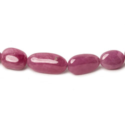 6x5-17x8mm Burmese Ruby plain nugget beads 19.5 inch 59 pieces (ONLINE ORDER ONLY)