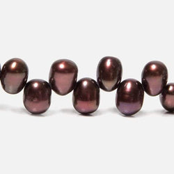 6x5-8x6mm Plum Top Drilled Oval Freshwater Pearls 15.5 inch 77 pieces (ONLINE ORDER ONLY)