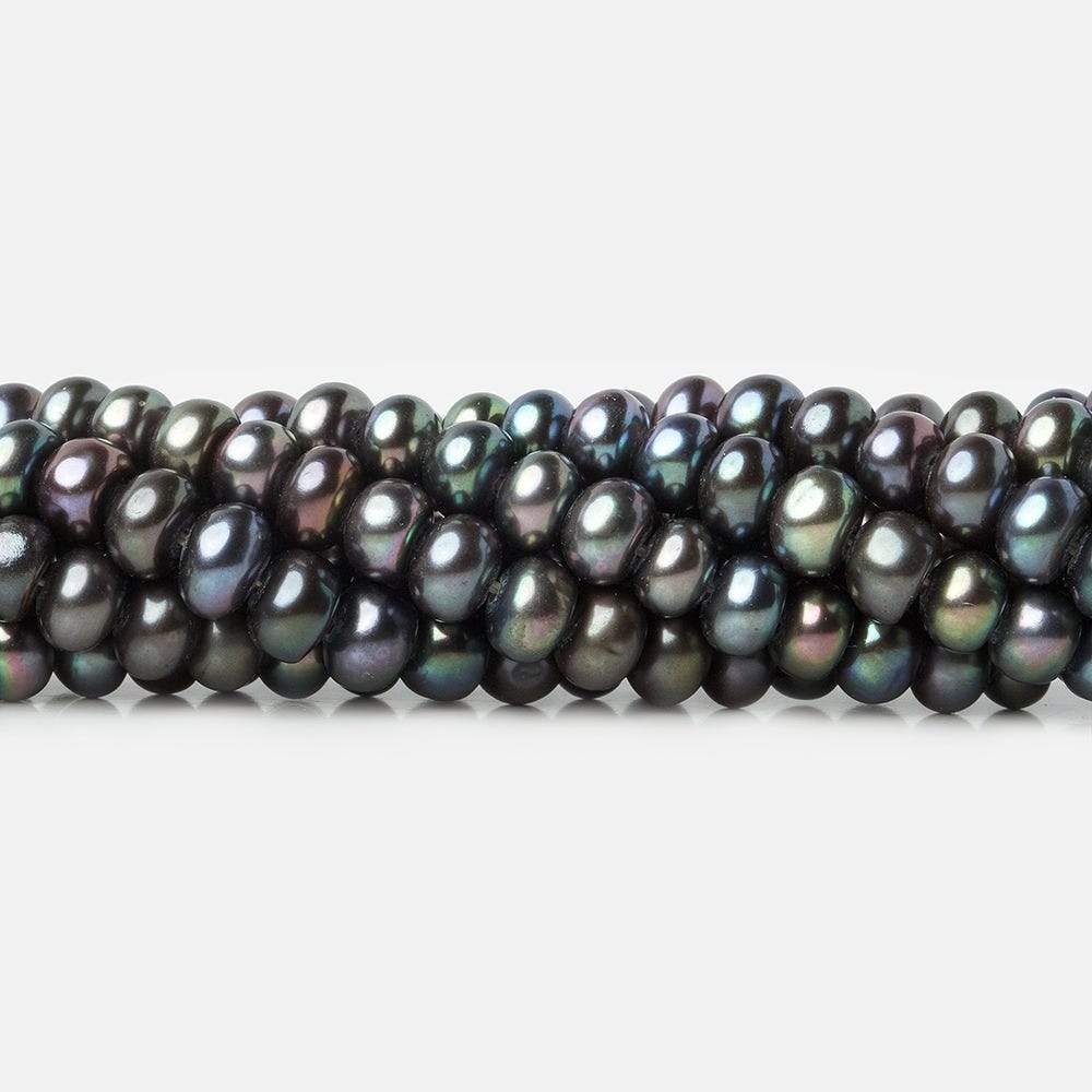 6x5mm Periwinkle Peacock Button Freshwater Pearl 15.5 inch 90 pieces (ONLINE ORDER ONLY)