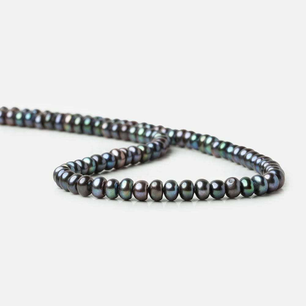 6x5mm Periwinkle Peacock Button Freshwater Pearl 15.5 inch 90 pieces (ONLINE ORDER ONLY)