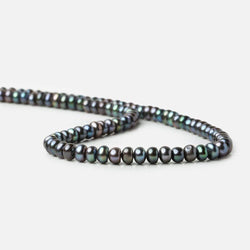 6x5mm Periwinkle Peacock Button Freshwater Pearl 15.5 inch 90 pieces (ONLINE ORDER ONLY)