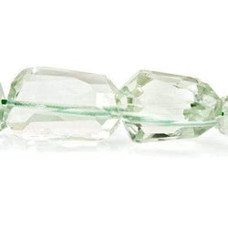 6x6-14x10mm Prasiolite Faceted Nugget Beads 14 inch 43 pieces (ONLINE ORDER ONLY)
