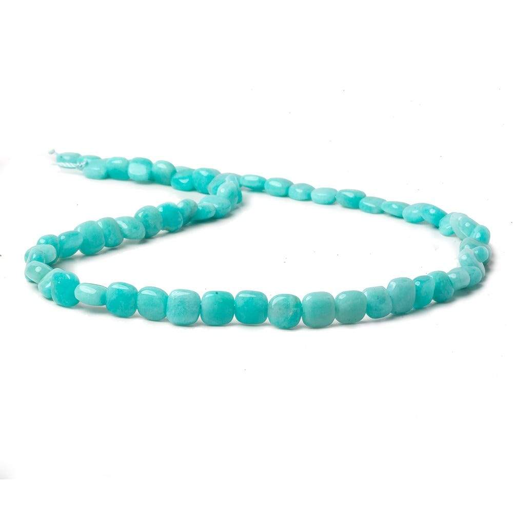 6x6-7x7mm Amazonite Plain Pillows 15.5 inch 63 beads AA (ONLINE ORDER ONLY)