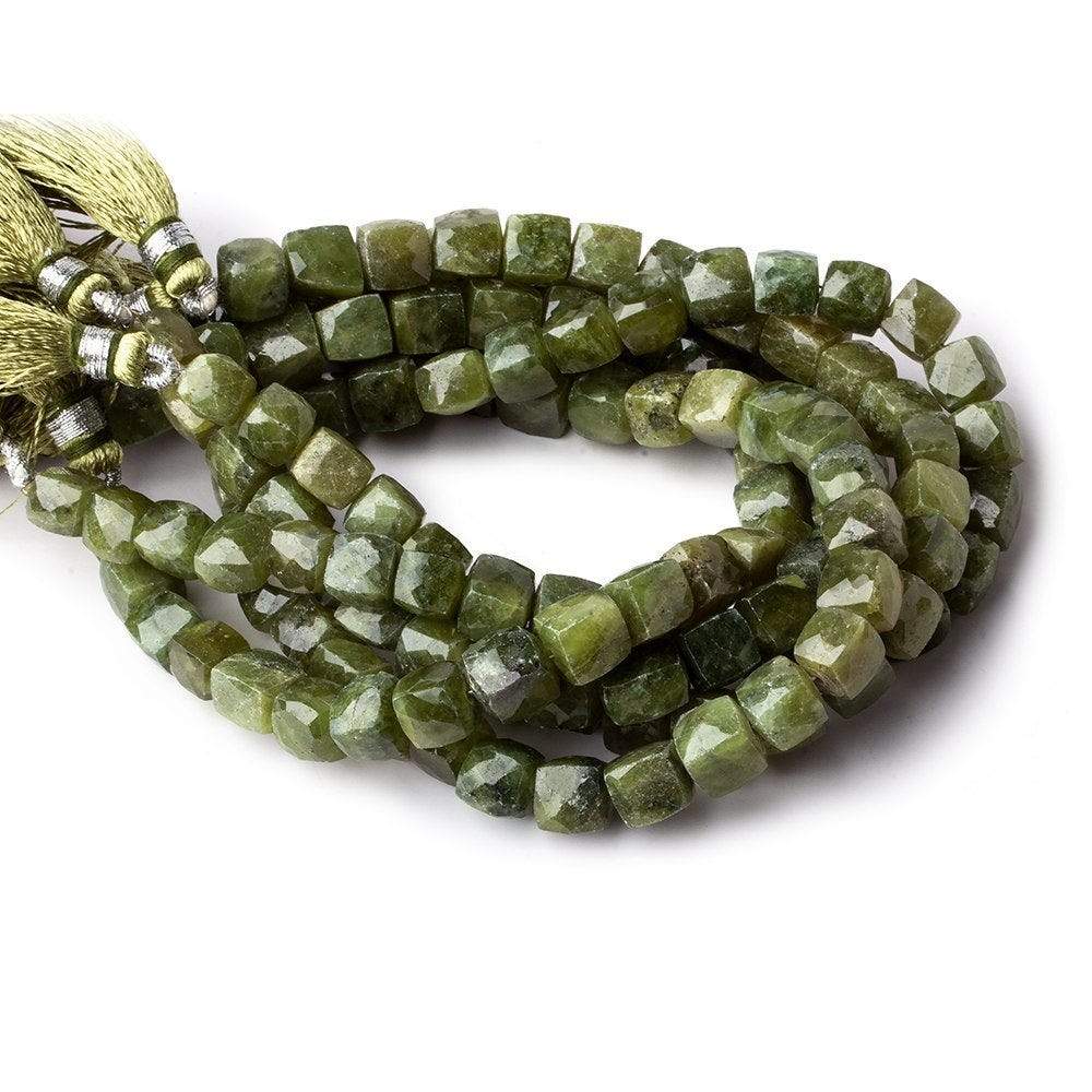 6x6-7x7mm Idocrase Faceted Cube Beads 8 inch 27 pieces (ONLINE ORDER ONLY)