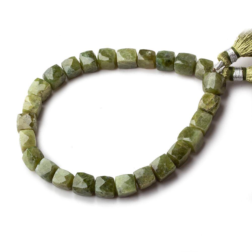 6x6-7x7mm Idocrase Faceted Cube Beads 8 inch 27 pieces (ONLINE ORDER ONLY)