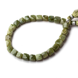 6x6-7x7mm Idocrase Faceted Cube Beads 8 inch 27 pieces (ONLINE ORDER ONLY)