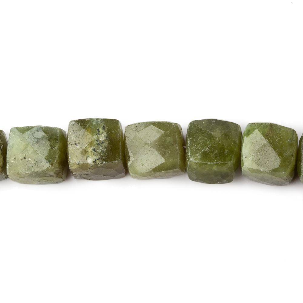 6x6-7x7mm Idocrase Faceted Cube Beads 8 inch 27 pieces (ONLINE ORDER ONLY)