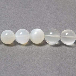 7-11mm White Moonstone Plain Round 49 pcs (ONLINE ORDER ONLY)