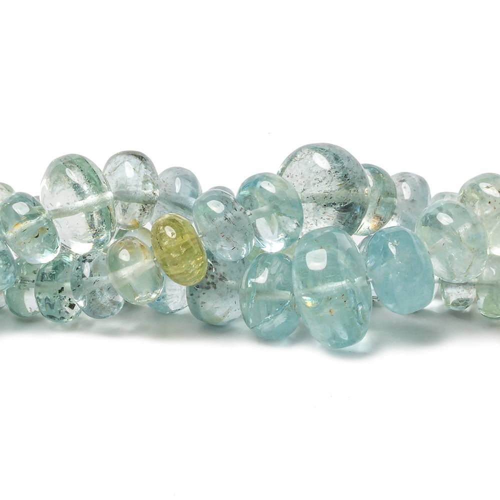 7-14mm Aquamarine and Helidore Plain Rondelle Lot of 3 Strands 279 Beads (ONLINE ORDER ONLY)
