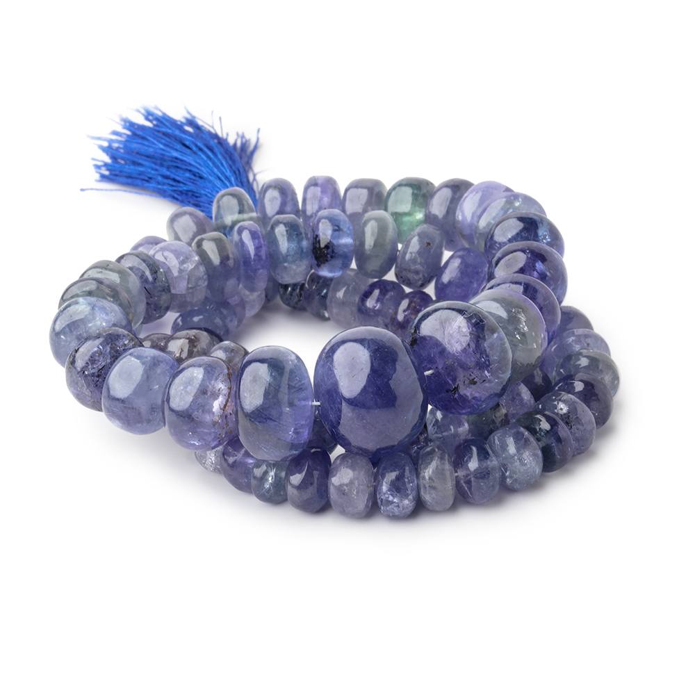 7-15mm Tanzanite Plain Rondelle Beads 18 inch 84 pieces A (ONLINE ORDER ONLY)