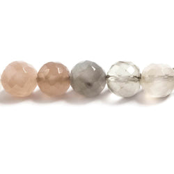7.5mm Multi-color Moonstone faceted rounds 9 inch 28 Beads (ONLINE ORDER ONLY)
