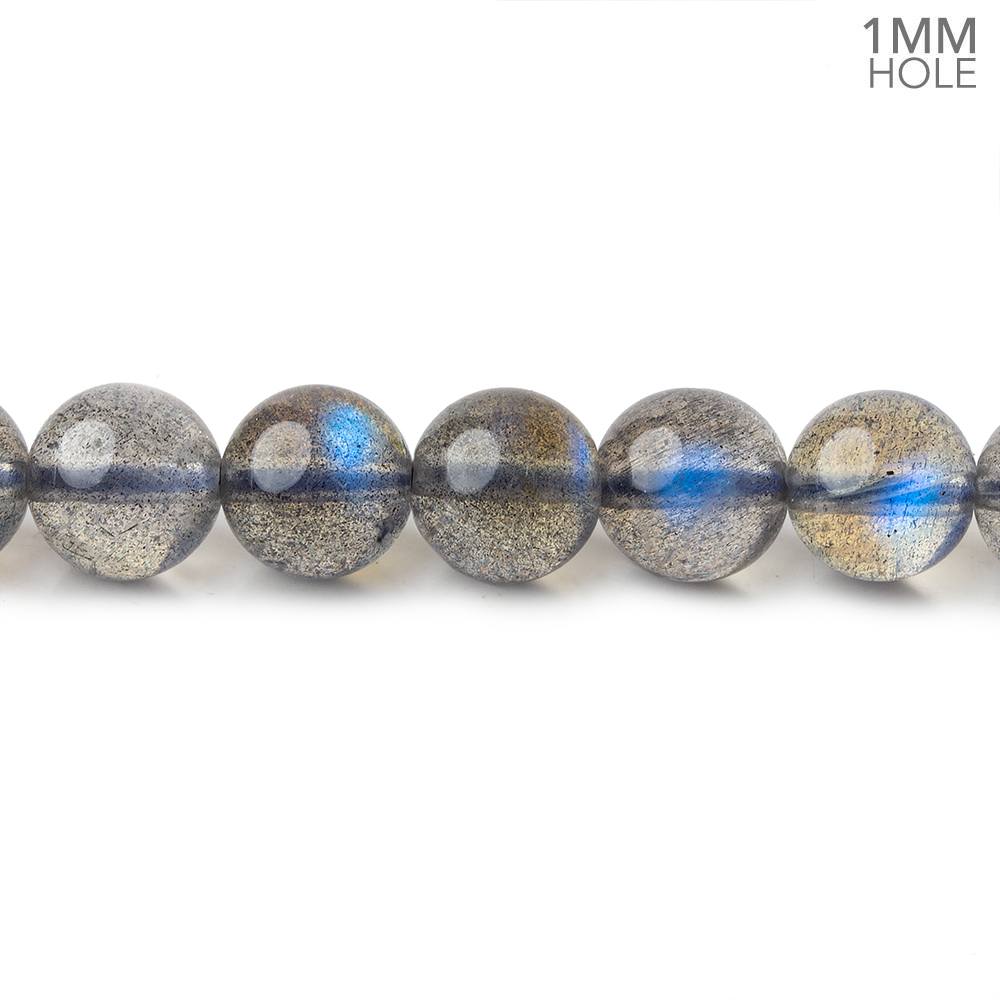 7-7.5mm Neon Blue flash Labradorite plain rounds 15 inch 52 beads AAA (ONLINE ORDER ONLY)