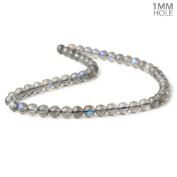 7-7.5mm Neon Blue flash Labradorite plain rounds 15 inch 52 beads AAA (ONLINE ORDER ONLY)