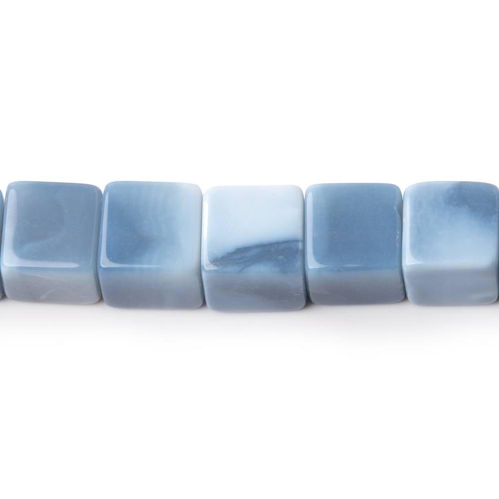 7-7.5mm Owyhee Blue Opal Plain Cube Beads 7.75 inch 26 pieces (ONLINE ORDER ONLY)