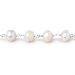 7-8mm Cream Baroque Pearls on .925 Silver Chain (ONLINE ORDER ONLY)