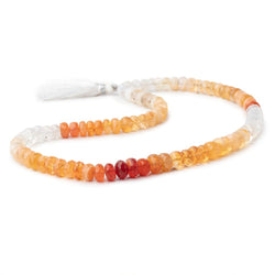 7-8mm Mexican Fire Opal Faceted Rondelle Beads 15 inches 87 pieces (ONLINE ORDER ONLY)