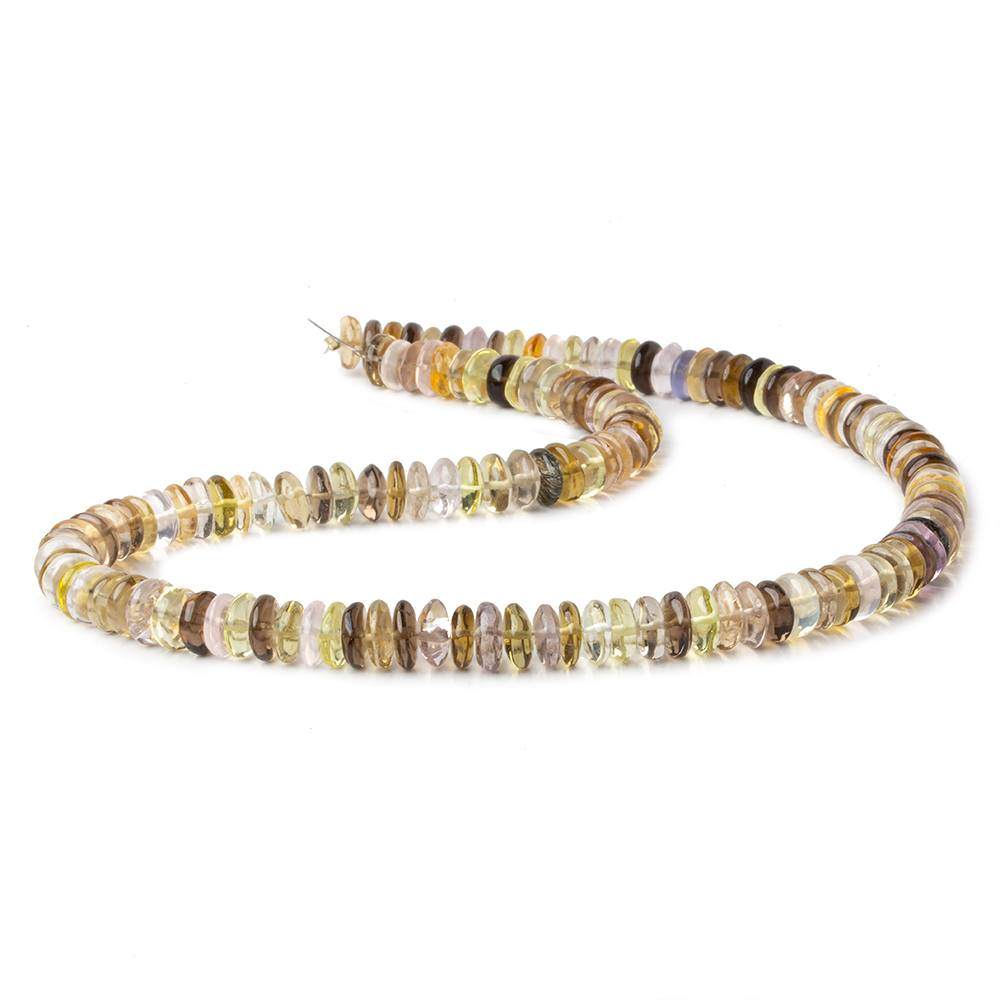 7-8mm Multi-Gemstone Plain Rondelle Beads 16 inch 141 pieces (ONLINE ORDER ONLY)
