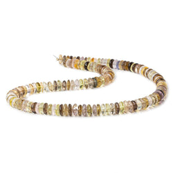 7-8mm Multi-Gemstone Plain Rondelle Beads 16 inch 141 pieces (ONLINE ORDER ONLY)
