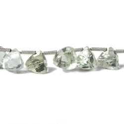 7-8mm Prasiolite Beads Top Drilled Trillions 24 pieces (ONLINE ORDER ONLY)