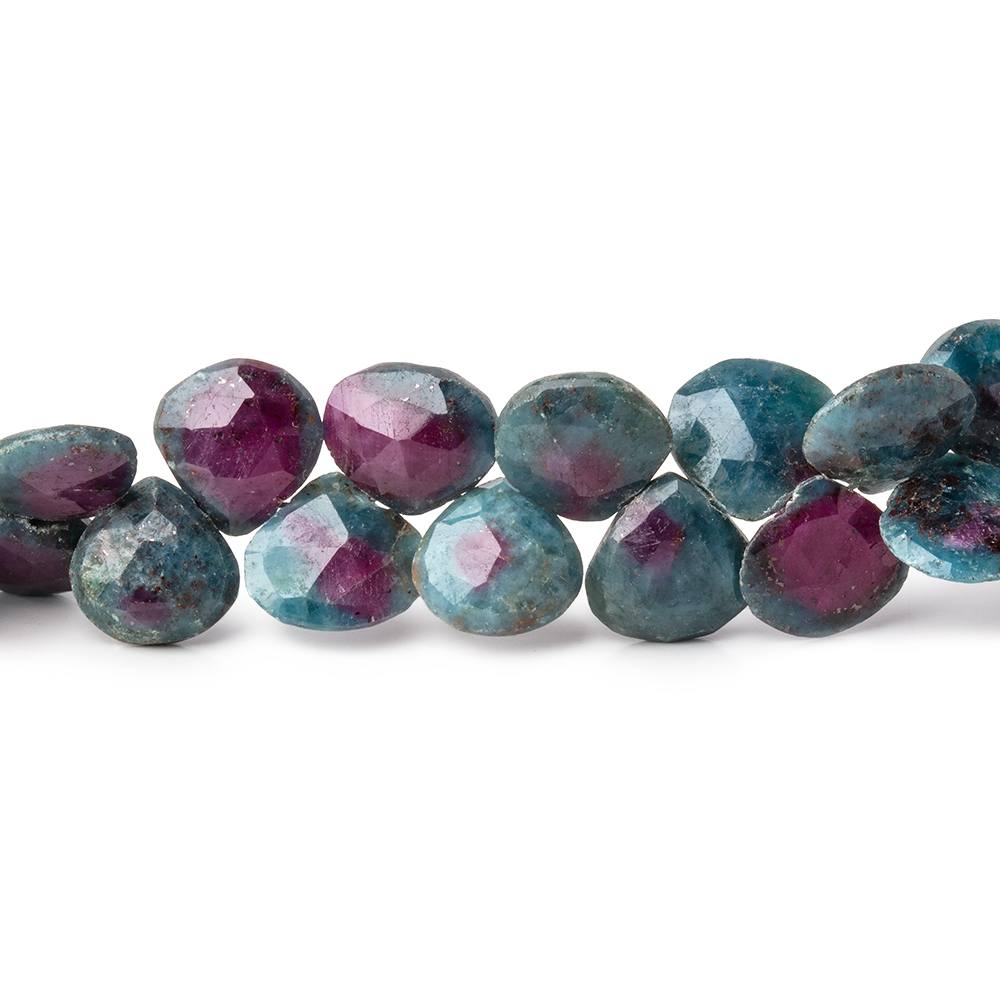 7-8mm Ruby in Kyanite Faceted Heart Beads 8 inch 52 pieces (ONLINE ORDER ONLY)