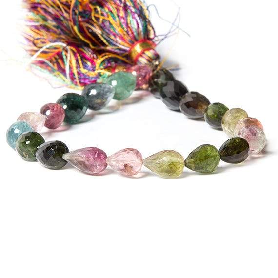 7-9mm Multi Color Tourmaline Straight Drill Tear Drop 22 pcs (ONLINE ORDER ONLY)