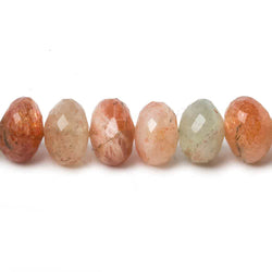 7-9mm Multi Gemstone faceted rondelle beads 16 inch 71 pieces