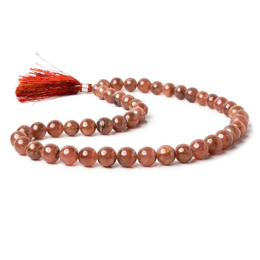 7-9mm Rhodochrosite Plain Round Beads 16 inch 47 pieces AA Grade (ONLINE ORDER ONLY)