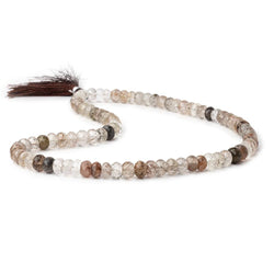 7-9mm Rutilated Quartz Faceted Rondelle Beads 18 inch 78 pieces (ONLINE ORDER ONLY)