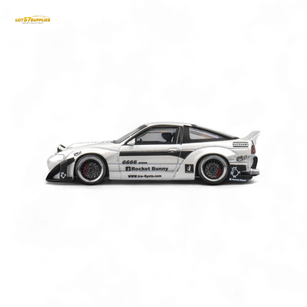 MicroTurbo Custom 180SX - Pandem Rocket Bunny White 1:64 (ONLINE ORDER ONLY)