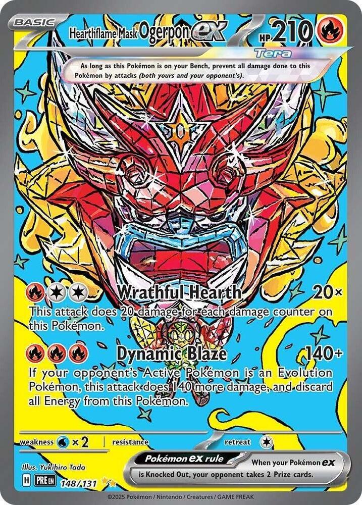 Hearthflame Mask Ogerpon ex (148/131) [Scarlet & Violet: Prismatic Evolutions] (Online Only)