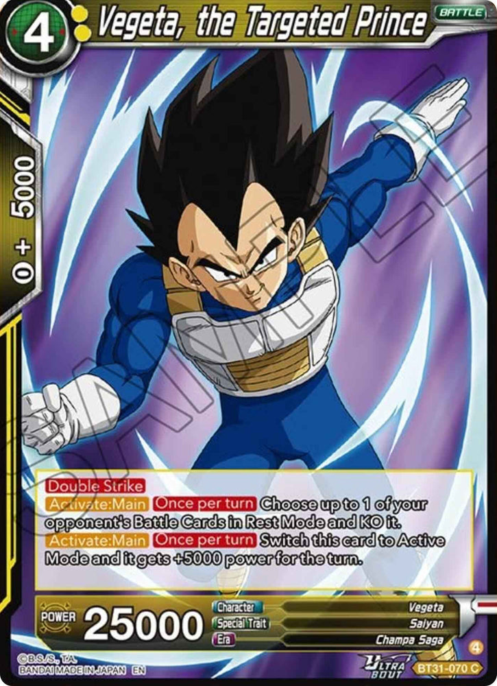 Vegeta, the Targeted Prince (BT31-070) [Impact Beyond Dimensions]