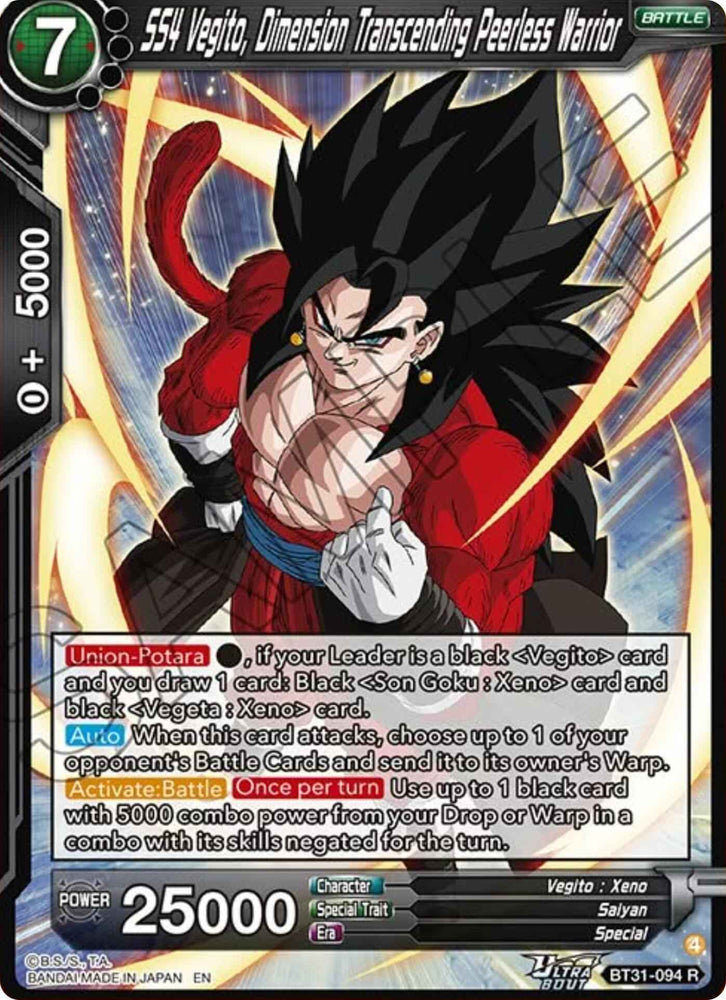 SS4 Vegito, Dimension Transcending Peerless Warrior (BT31-094) [Impact Beyond Dimensions]