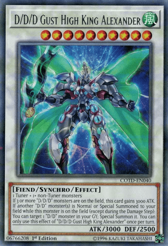 D/D/D Gust High King Alexander [COTD-EN040] Rare (ONLINE ORDER ONLY)