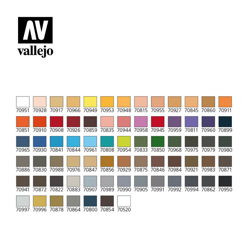 Model Color Set: 72 Combinations + Brushes (72) (ONLINE ORDER ONLY)