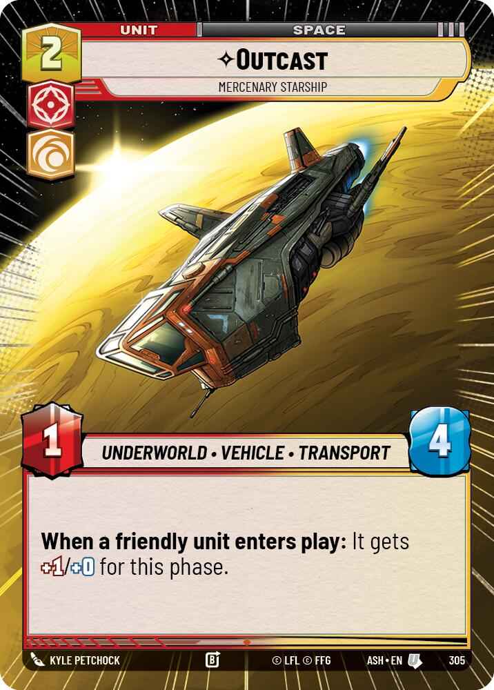 Outcast - Mercenary Starship (305) (Hyperspace) (305) [Ashes of the Empire]