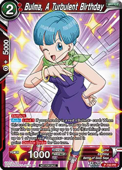 Bulma, A Turbulent Birthday (Ultra-Bout Series Tournament Pack Vol.3) (P-740) [Tournament Promotion Cards]