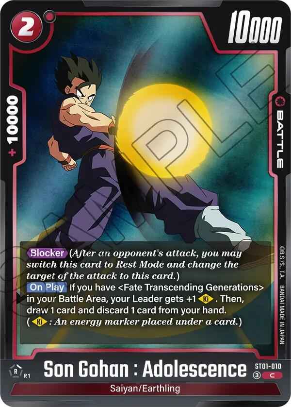 Son Gohan : Adolescence (ST01-010) [Story Booster 01]