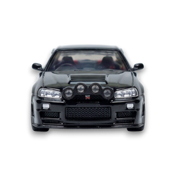 Street Weapon Nissan R34 GT-R Black Snow Drift 1:64
