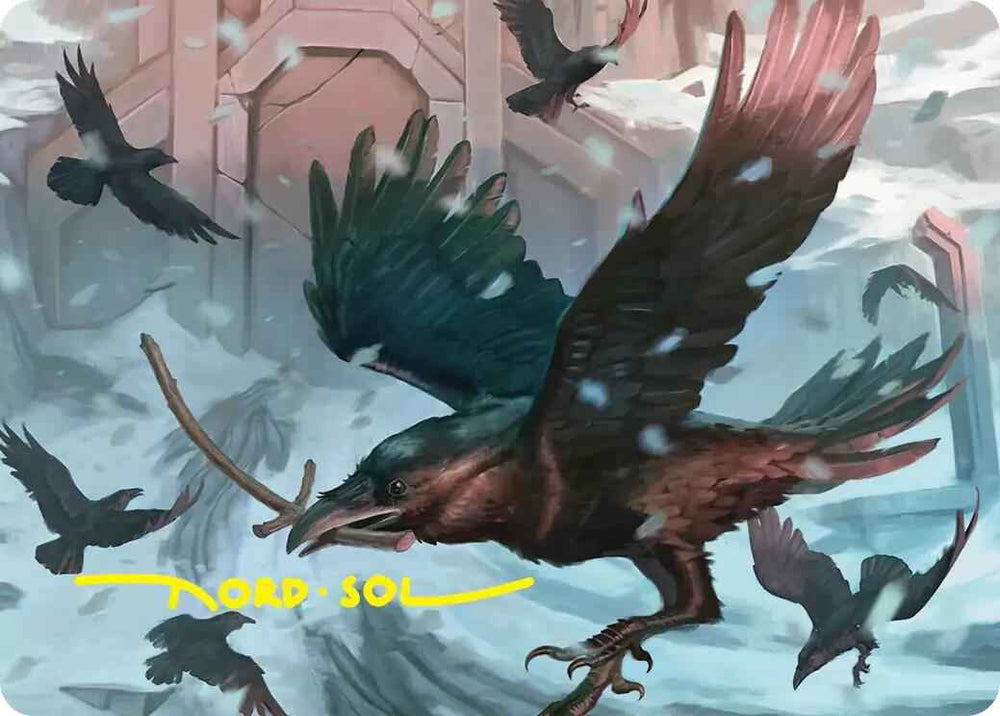 Ravenhill Flock Art Card (Gold-Stamped Signature) [The Hobbit Art Series]