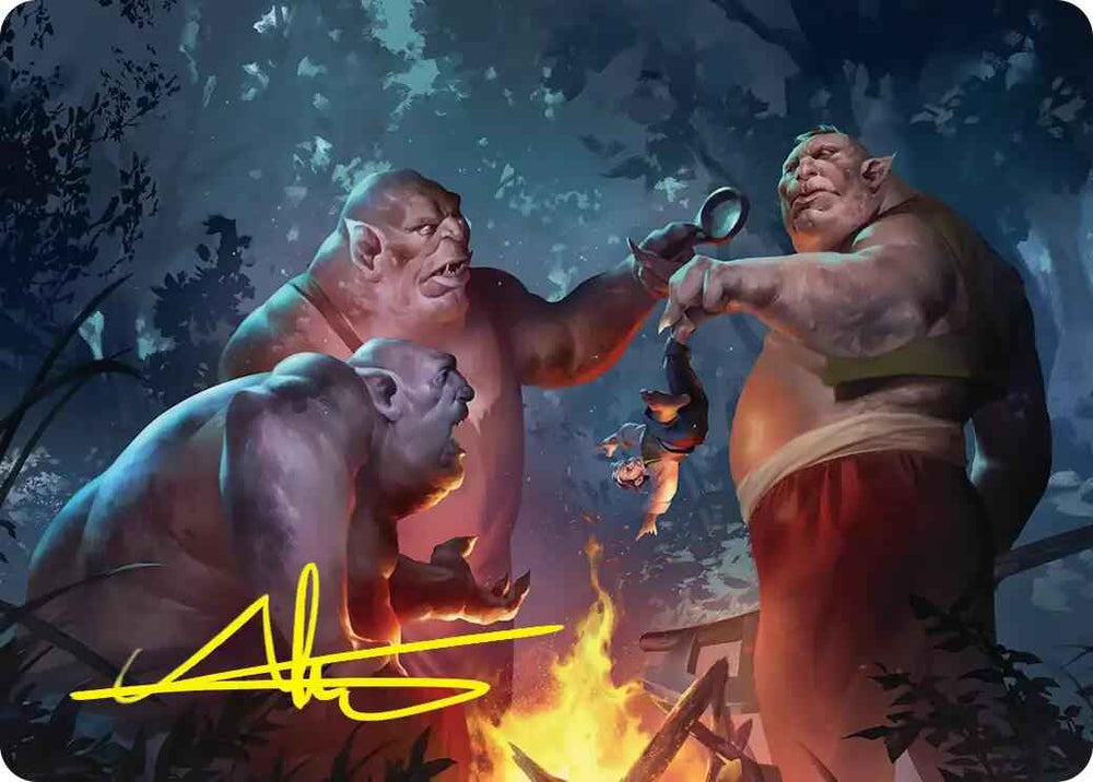 Tom, Bert, and William Art Card (Gold-Stamped Signature) [The Hobbit Art Series]