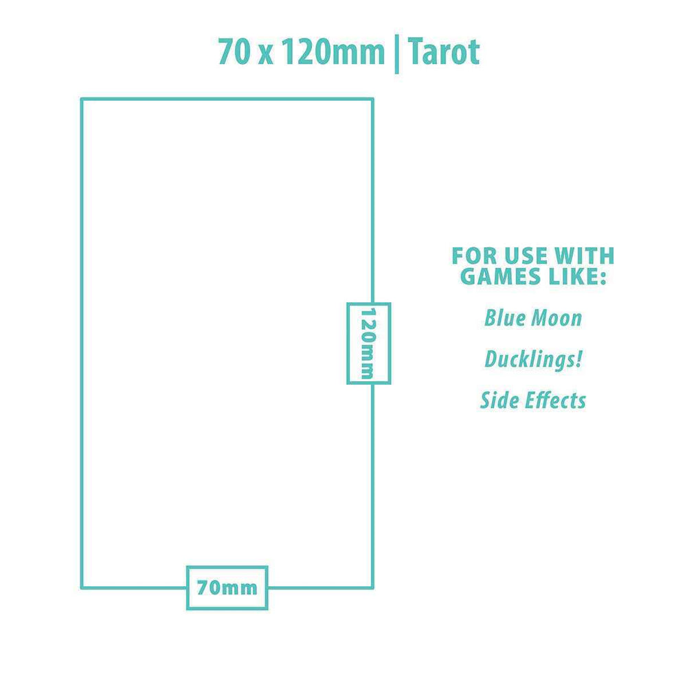 Tarot Sized Lite Board Game Sleeves (100ct) for 70mm x 120mm Cards