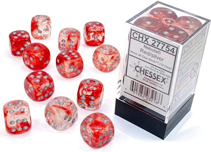 Chessex: D6  Nebula Dice sets - 16mm (Online Order Only)