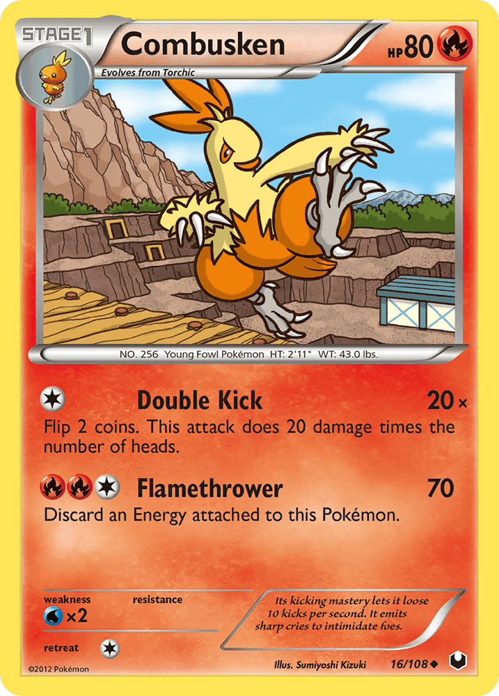 Combusken (16/108) [Black & White: Dark Explorers] (Online Only)
