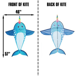57  Inch Tall Nylon Narwhal Kite (ONLINE ORDER ONLY)