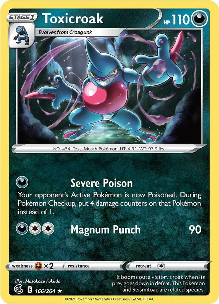Toxicroak (166/264) [Sword & Shield: Fusion Strike] (Online Only)